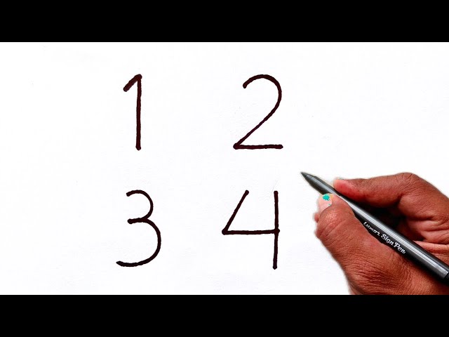 Beautiful drawing from 1234 | Easy number drawing