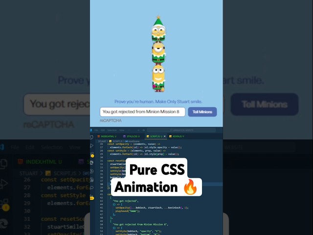Make only Stuart Smile CAPTCHA CSS Animation