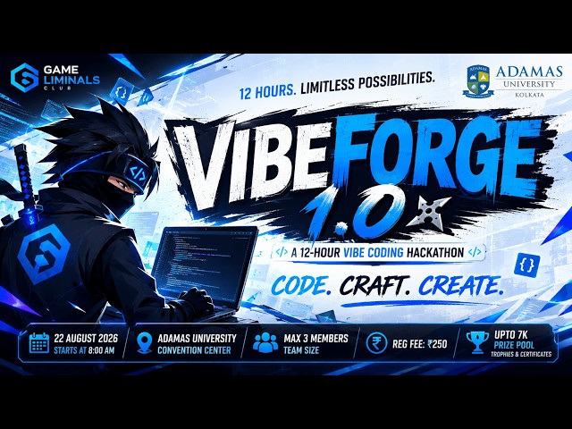 🔴 LIVE: VIBEFORGE 1.0 | 12-Hour Vibe Coding Hackathon | CODE. CRAFT. CREATE.