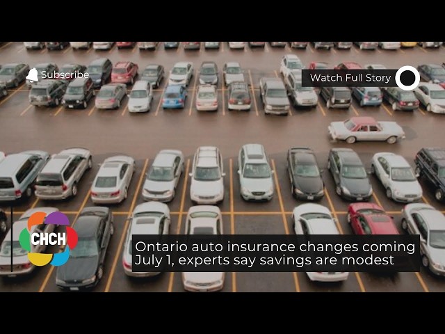 Ontario auto insurance changes coming July 1, experts say savings are modest