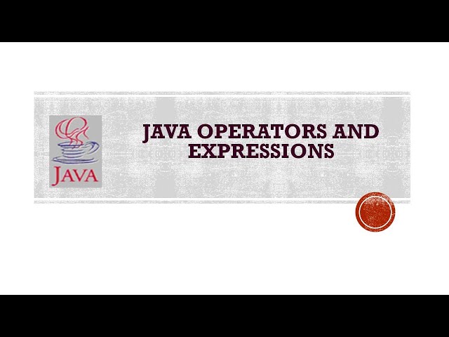 Java Operators and Expressions