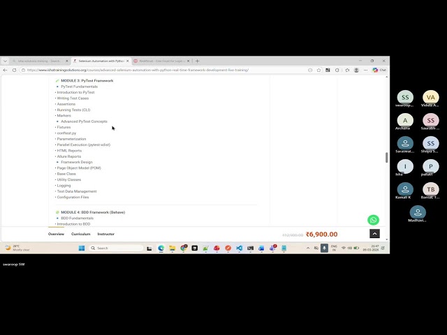 Selenium with Python Demo video. Call/WhatsApp us on +91-9133190573 to enroll