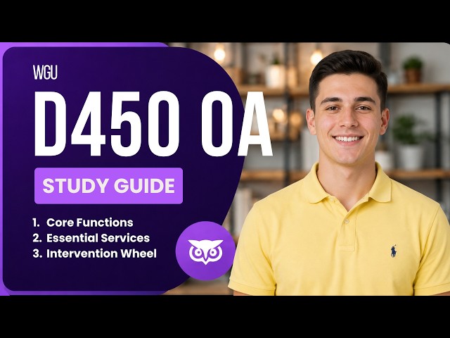 WGU D450 OA Study Guide | Part 02 - Public Health Functions, Services and Interventions