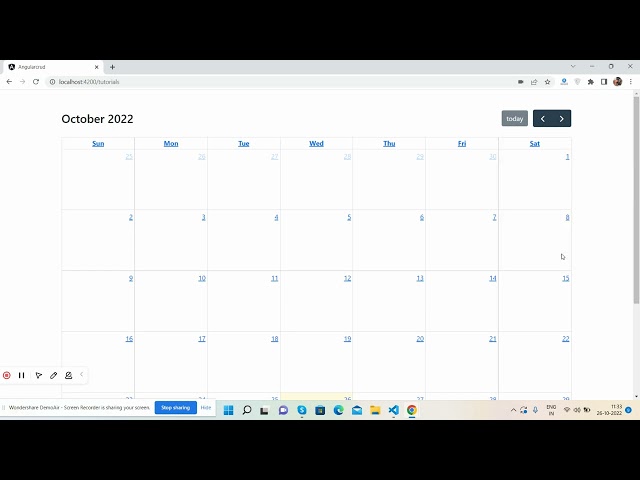Angular 14 FullCalendar Working Demo