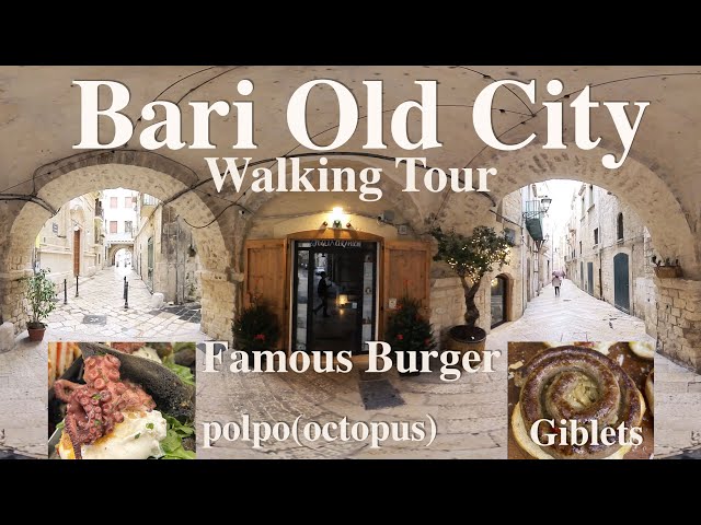 Old town Bari (이탈리아 바리, 문어햄버거)Walking Tour - Try Octopus, Giblets Burger