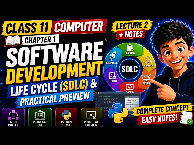 Class 11 Computer Chapter 1 | Software Development Life Cycle (SDLC) Lecture 2 + Notes