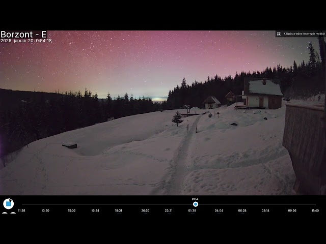 Aurora borealis from idokep webcam Borzont