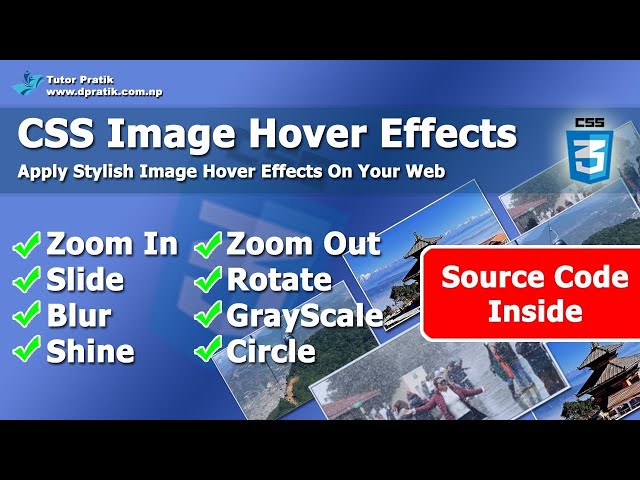 Image Hover Zoom Effect CSS3 - CSS Image Hover Effects | Tutor Pratik