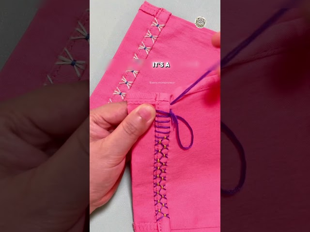 Cómo hacer dobladillos en casa | Tutorial de costura fácil + Puntada decorativa linda #short #cos...
