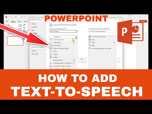 How to Make Your PowerPoint Slides Talk with "Text-to-Speech"