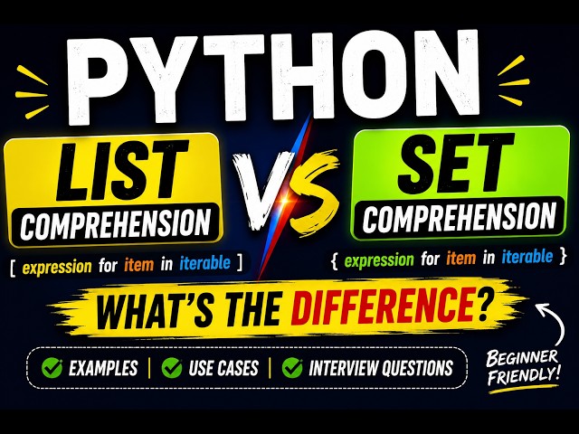 Master Python Comprehensions: List vs Set Comprehension | What's the Difference?