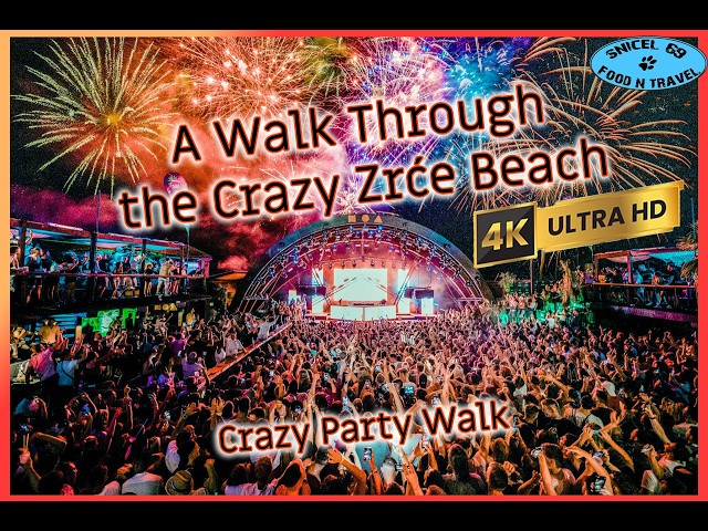 🎉 A Walk Through the Crazy Zrće Beach 🇭🇷 | Croatia’s Ultimate Party Destination in 4K vr 360 video
