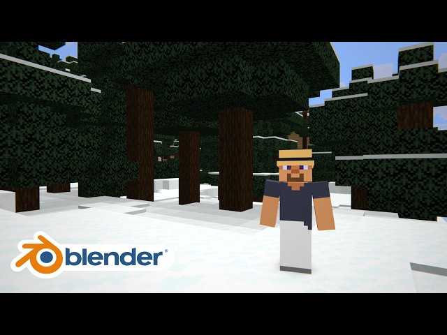 I Made Minecraft Graphics in Blender From Scratch #blender #minecraft