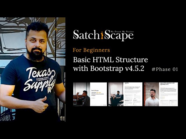 Basic HTML Tutorial with Bootstrap v4.5.2, HTML 5, CSS 3 for Beginners Phase01