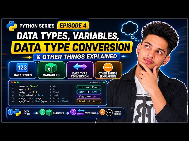 Python Tutorial Series | Variables, Input, Type Casting & Mini Project