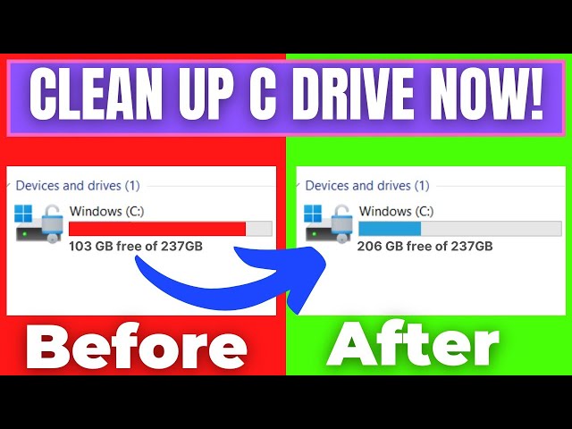 Clean C Drive | Free Up Space For Faster PC!