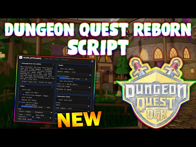 *NEW* Dungeon Quest Reborn Script (PASTEBIN 2026) ( AUTO FARM, AUTO ATTACK, AUTO SKILL)