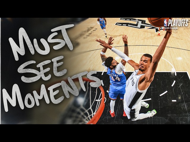 Victor Wembanyama's Most ELECTRIC Plays of the Postseason 🔥