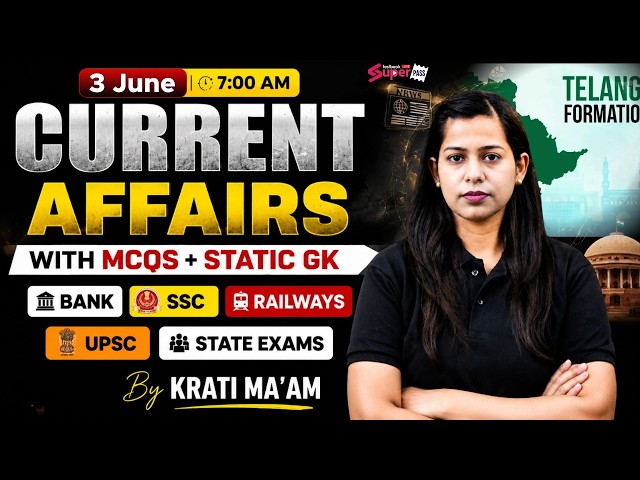 Current Affairs Today | 03 June 2026 Current Affairs | Daily Current Affairs by Krati Mam | Testbook