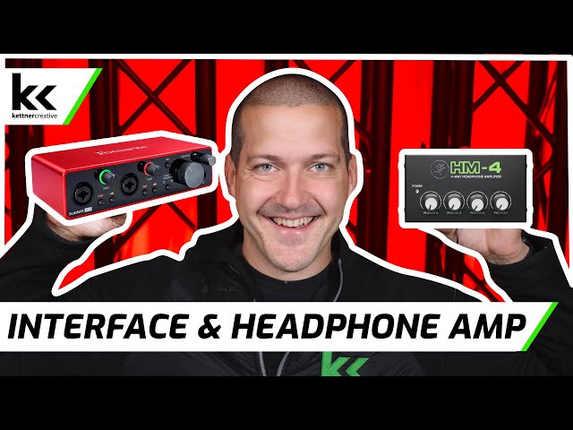 Cómo conectar una interfaz de audio a un divisor/amplificador de auriculares