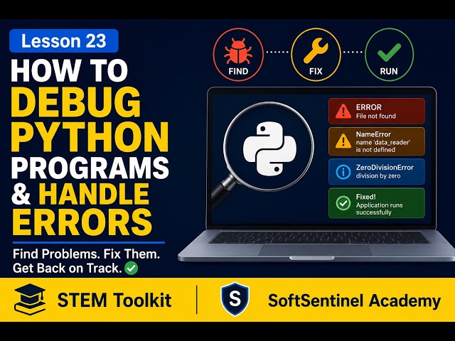 How to Debug Python Programs & Handle Errors | Learn Python in 5 Minutes | STEM Toolkit