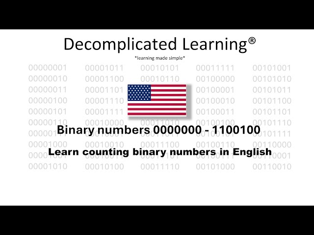 Learn counting binary numbers in English