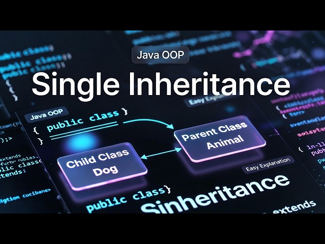Single Inheritance in Java with Example 🚀 | Java OOPS