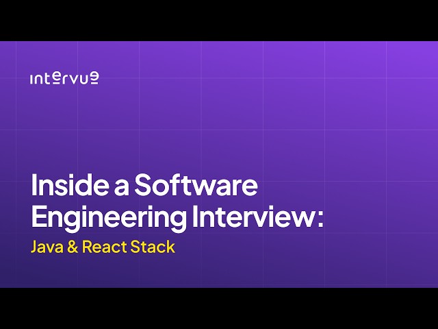 Mock Software Engineer Interview: Java & React Developer