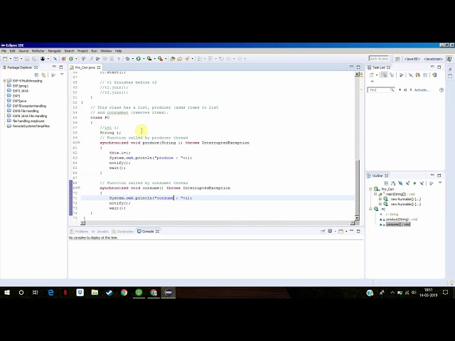 Java EXP9 - Multi-threading (Producer-Consumer Problem)