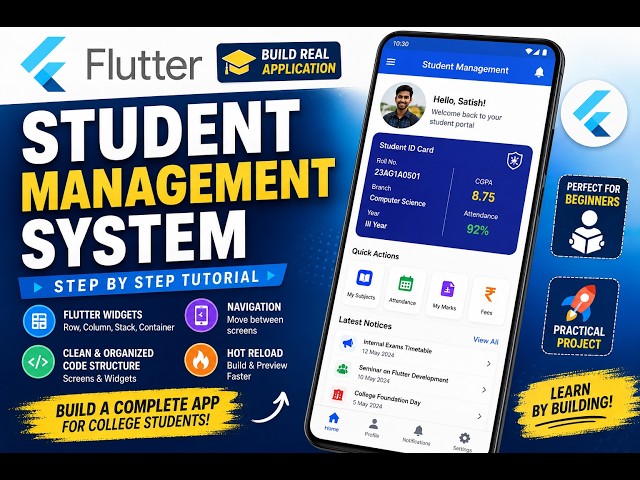 Flutter Student Management System | watch1.5x | PART 1