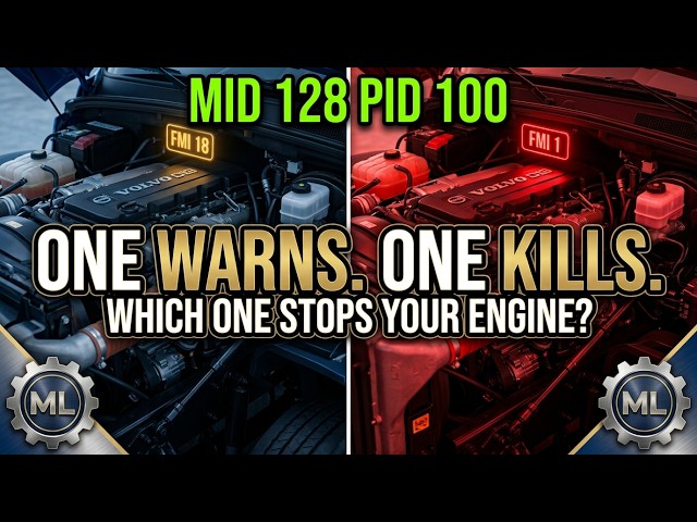 MID 128 PID 100: FMI 1 vs FMI 18 Explained (Volvo D13/D16 Low Oil Pressure)
