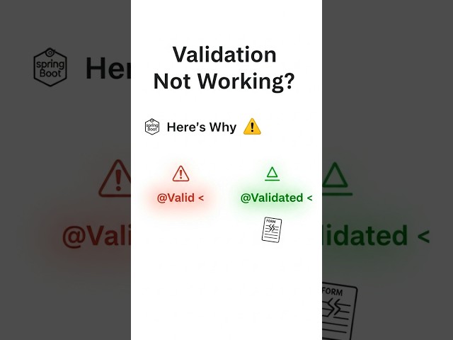 You’re Using @Valid Wrong in Spring Boot 😵 (Fix Validation Now!)