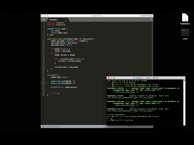 C Programming: Hash Tables With Linked List Collision Management