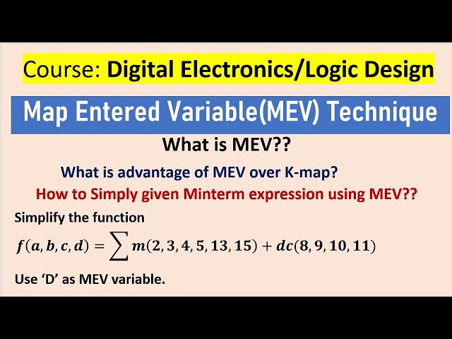Map Entered Variable (MEV)