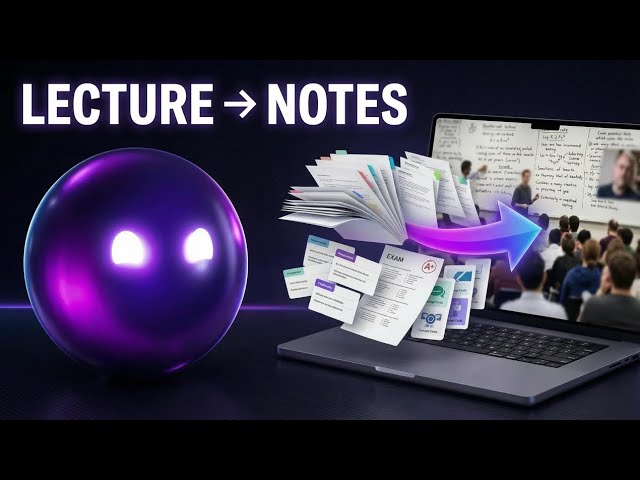Turn Your Lectures into Study Notes, MCQs and Flash Cards with Ryne AI 