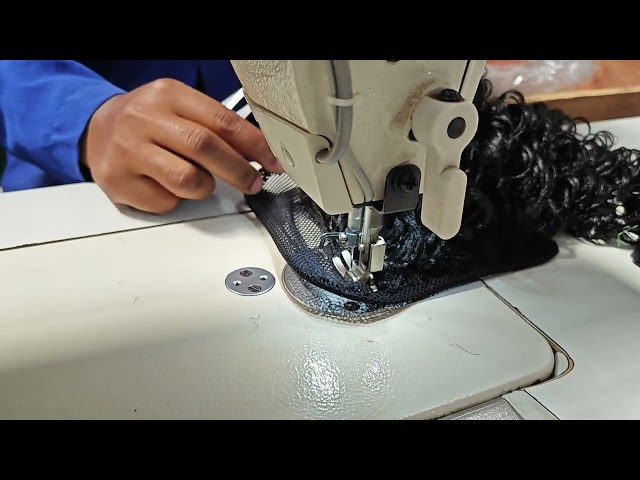 How to make a chemical fiber wig. Sewing machine work skills.