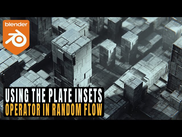Using The Plate Insets Operator In Random Flow In Blender