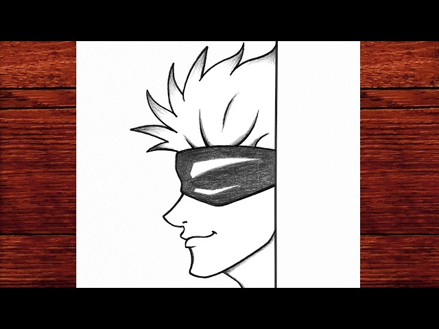 Masked Anime Boy Drawing Easy 🔥 | Step by Step Side Face Sketch for Beginners