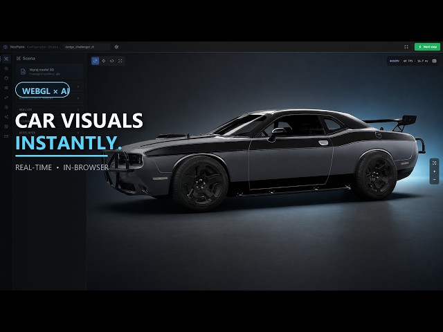 WebGL + AI Car Visualizer — Real-Time Browser Demo