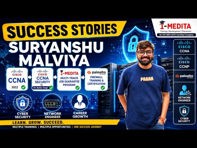 Networking & Cyber Security Career Path: Suryanshu Malviya’s Success Story | I-MEDITA