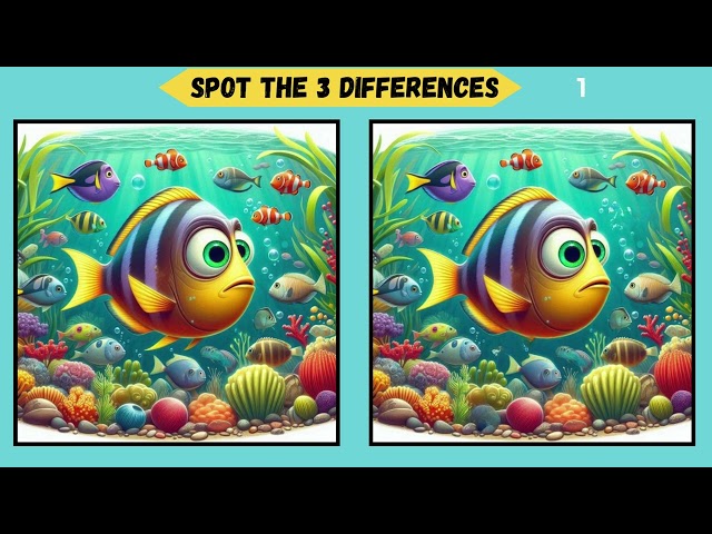 Spot the Differences | Smart learning | Kids brain games | Find 3 Differences!?L14🕵️⏱️🧠🧩 #puzzle