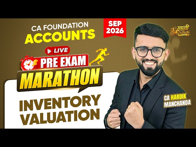 CA Foundation Accounts - Inventory Valuation | ONE SHOT | Pre Exam Marathon |CA Hardik Manchanda