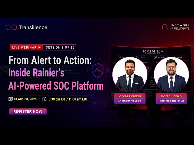 Webinar Recording | From Alert to Action: Inside Rainier's AI-Powered SOC Platform