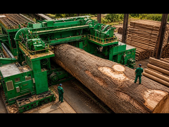 Inside the Largest Wood Sawmill Factory: From Raw Logs to Finished Table