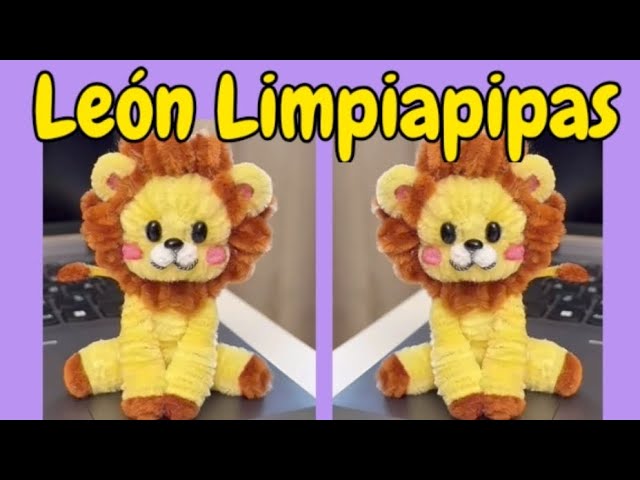 TUTORIAL. León Limpiapipas Hecho a Mano. Manualidades Pipe Cleaner. León LIMPIAPIPAS