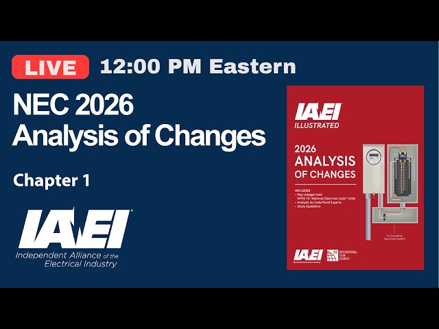 NEC 2026 Analysis of changes - Chapter 1