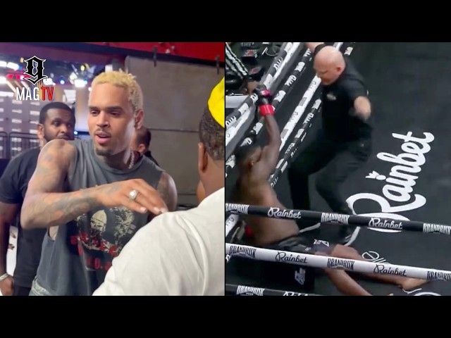 Chris Brown Reacts To Ray J Getting Knocked Out By Supa Hot Fire! 🥊