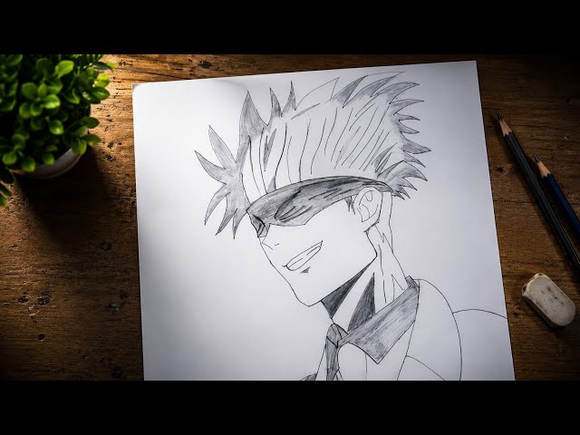 How to Draw Gojo Satoru Step by Step 🔥 | Easy Pencil Drawing Tutorial | Jujutsu Kaisen