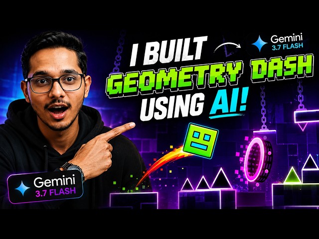 I Build Geometry Dash Game using Gemini 3.7 Flash 
