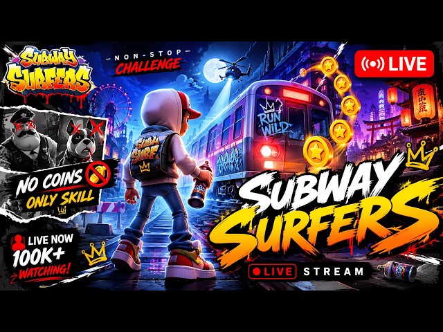 🔴 Subway Surfers LIVE 🔥 100M Score CHALLENGE | Road to 50K Subs 🚀